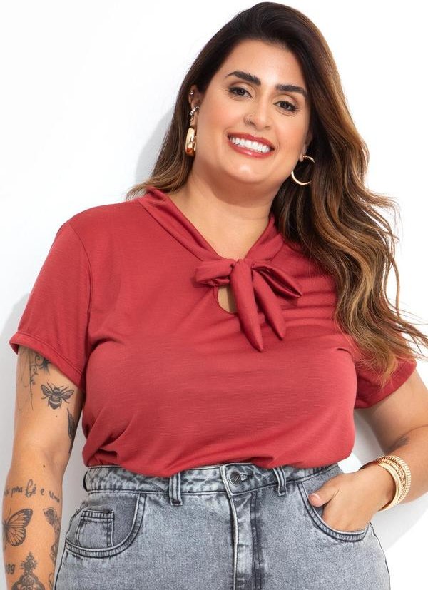 Imagem principal Blusa Terracota em Malha Flamê Marguerite Marguerite