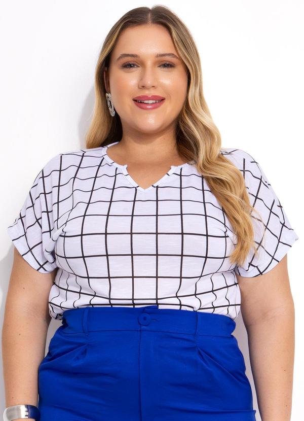 Imagem principal Blusa Xadrez Grid em Malha Flamê Marguerite Marguerite