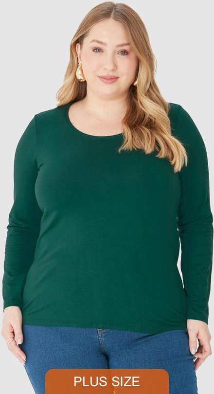Blusa em Viscose Stretch Plus Verde