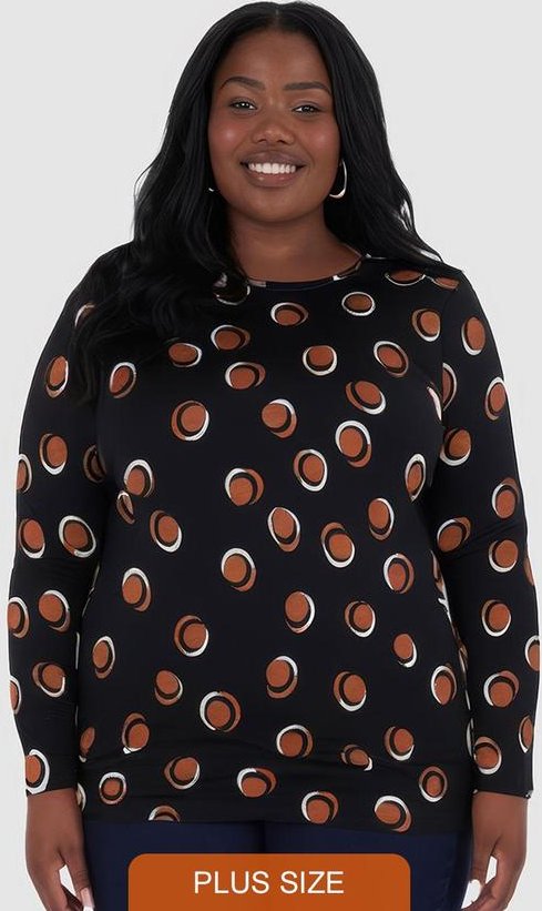 Blusa Feminina Poá Plus Preto
