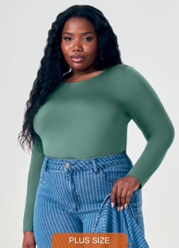 Imagem principal Blusa Lisa de Manga Longa Verde Lisamour Lisamour