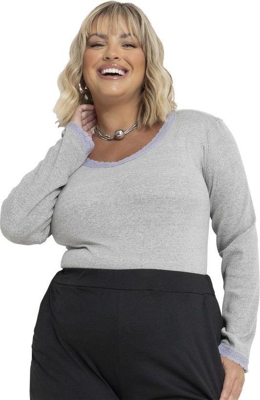 Imagem principal Blusa Manga Longa Mescla Plus Size Marguerite Marguerite