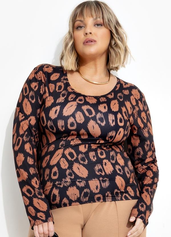 Imagem principal Blusa Onça Rabiscada em Poliflex Marguerite Marguerite