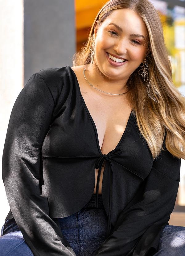 Imagem principal Blusa Preto em Malha Crepe Marguerite Marguerite