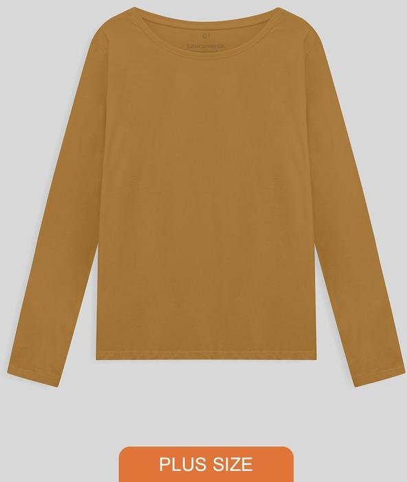 Imagem principal Camiseta Básica Manga Longa Plus Feminina Basicamente Basicamente