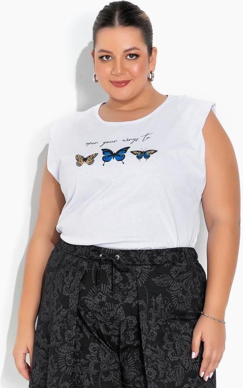 Imagem principal Blusa Branca Muscle Tee Plus Size Marguerite Marguerite