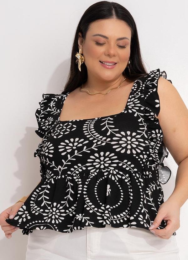 Imagem principal Blusa Floral Laise em Malha de Viscose Marguerite Marguerite