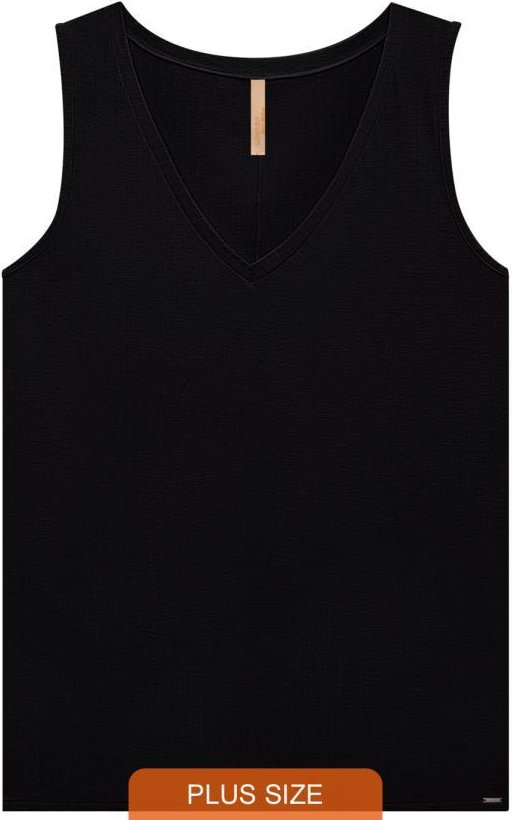 Imagem principal Blusa Malha Canelado Tracy Preto Lunender Mais Mulher Lunender Mais Mulher