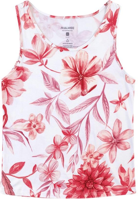 Imagem principal Blusa Reta Floral em Viscose PlusVermelho Malwee Malwee