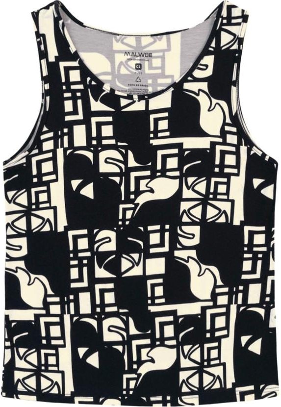 Imagem principal Blusa Reta Tropical em Viscose PlusPreto Malwee Malwee