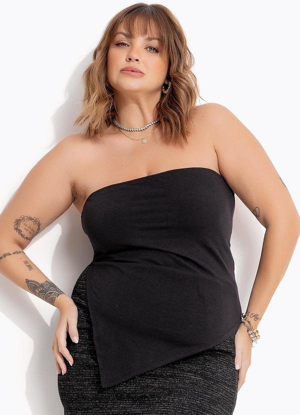 Imagem principal Blusa Top sem Alça Preto em Cotton Marguerite Marguerite