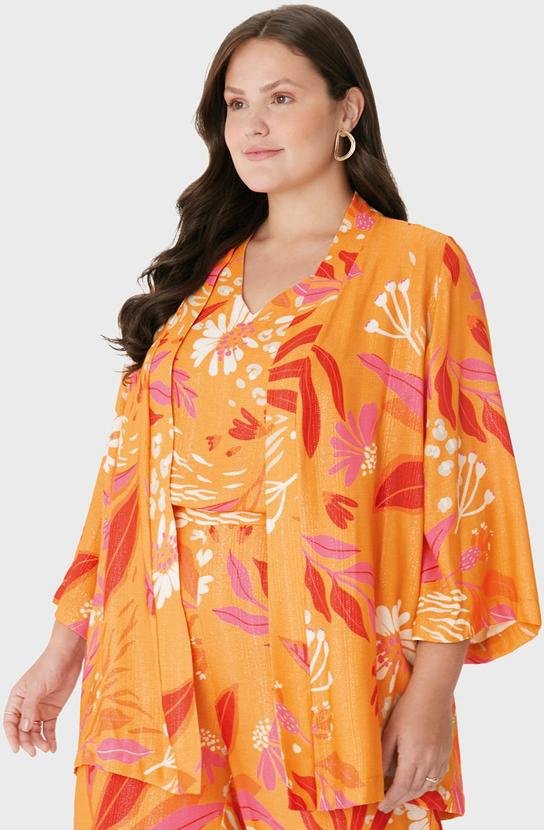 Imagem principal Blusa Tropical em Viscose PlusLaranja Malwee Malwee