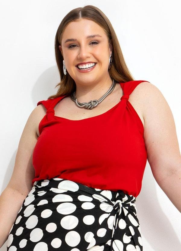 Imagem principal Blusa Vermelha com Detalhe de Nó Marguerite Marguerite