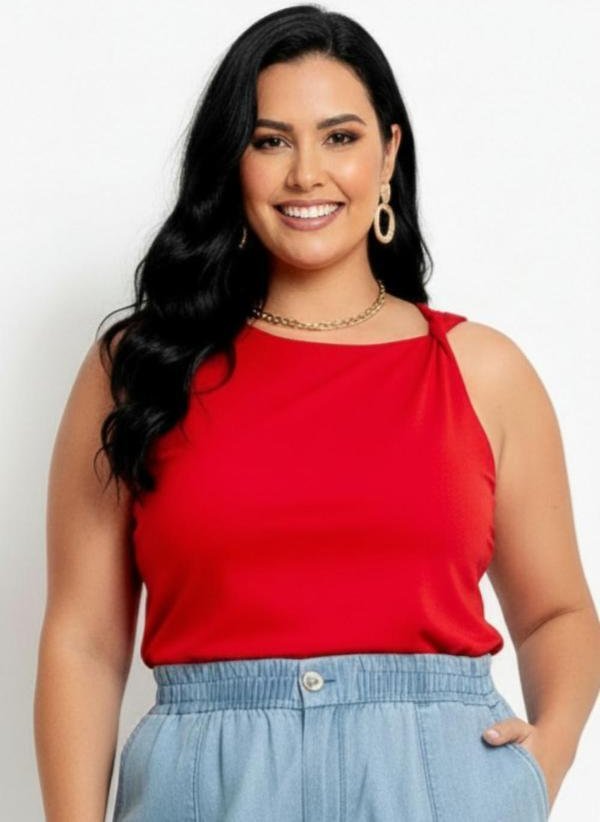 Imagem principal Blusa Vermelho em Malha Suede Marguerite Marguerite