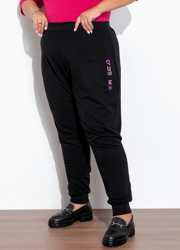 Imagem principal Calça Preta em Moletinho Plus Size Marguerite Marguerite