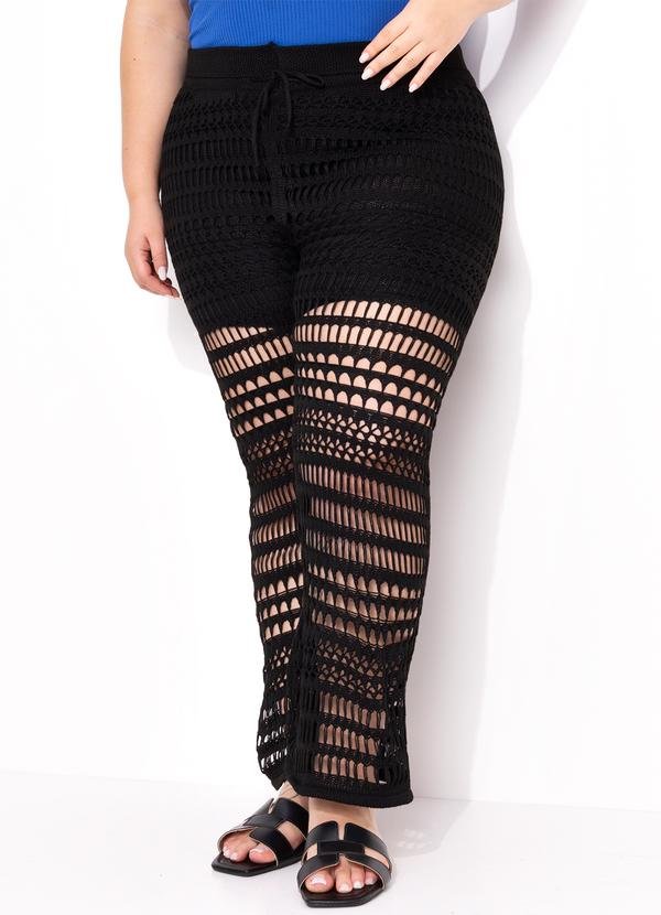 Imagem principal Calça Preta em Tricô Rendada Marguerite Marguerite