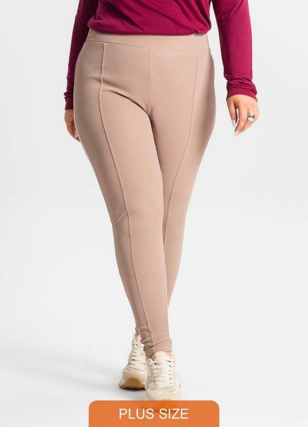 Imagem principal Legging Plus Size em Courino Marrom Secret Glam Secret Glam