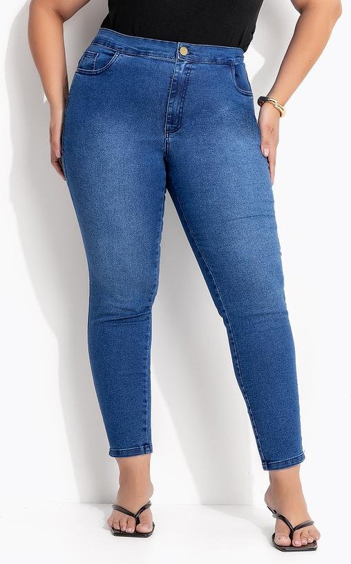 Imagem principal Calça Azul Escuro em Jeans com Elastano Marguerite Marguerite