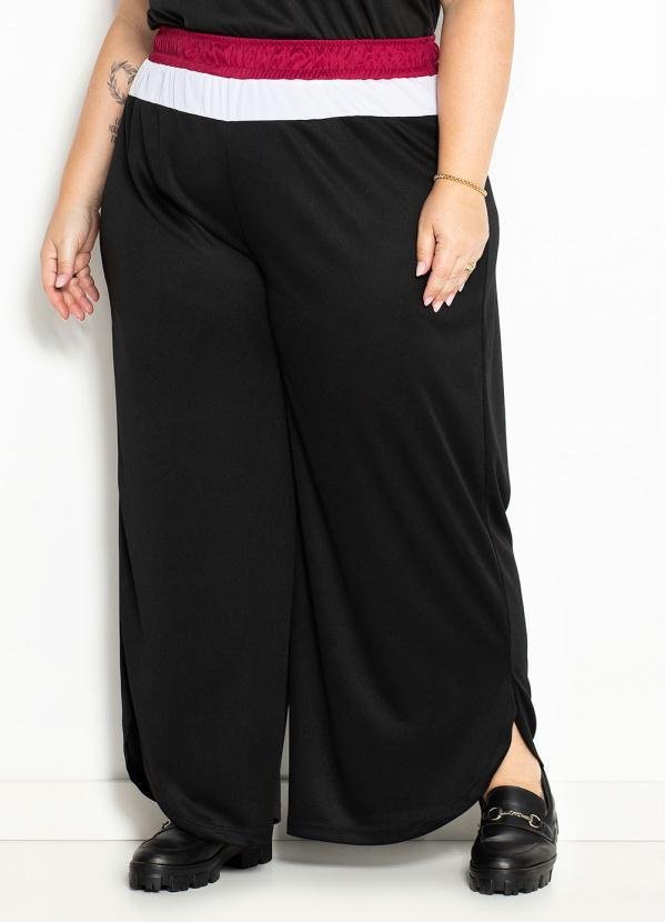 Imagem principal Calça Preta com Cós Contrastante Plus Size Marguerite Marguerite
