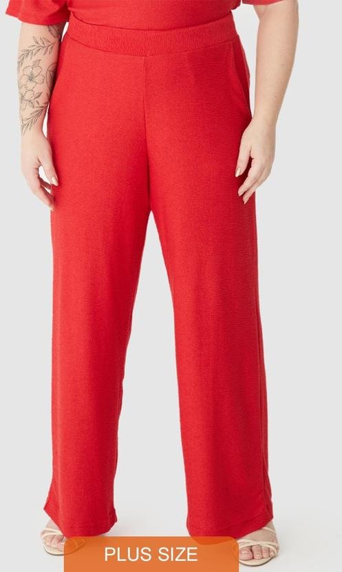 Imagem principal Calça Reta Texturizada PlusVermelho Malwee Malwee