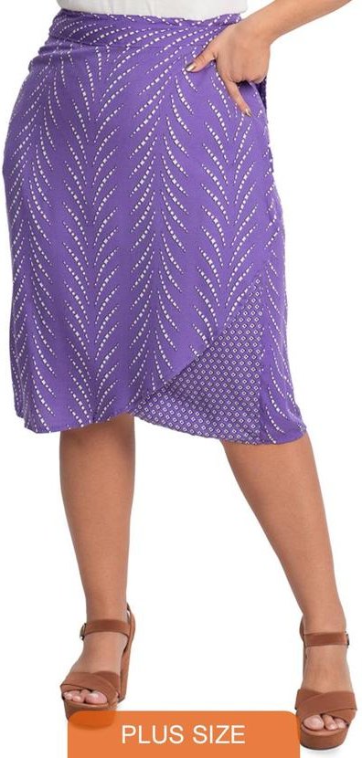 Saia Viscose Feminina Roxo
