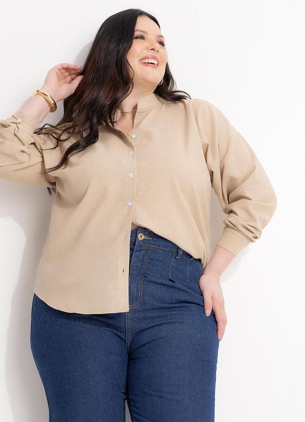 Imagem principal Camisa Bege de Botões em Linho Marguerite Marguerite