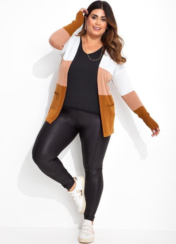 Cardigan Caramelo em Tricô