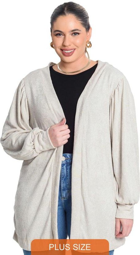 Imagem principal Cardigan Tricot Shine Bege Secret Glam Secret Glam