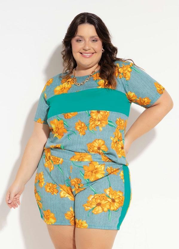 Imagem principal Conjunto Floral Blusa e Short Plus Size Marguerite Marguerite