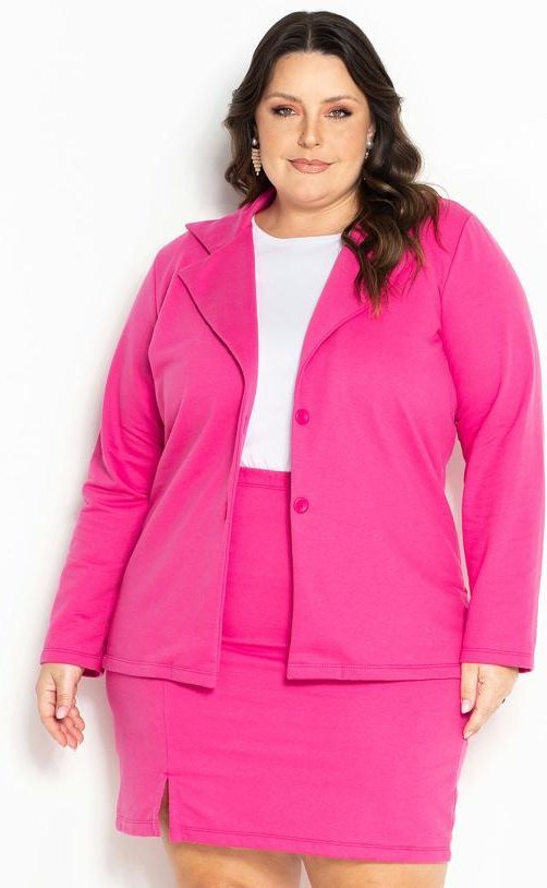 Imagem principal Conjunto Pink com Blazer e Saia Plus Size Marguerite Marguerite