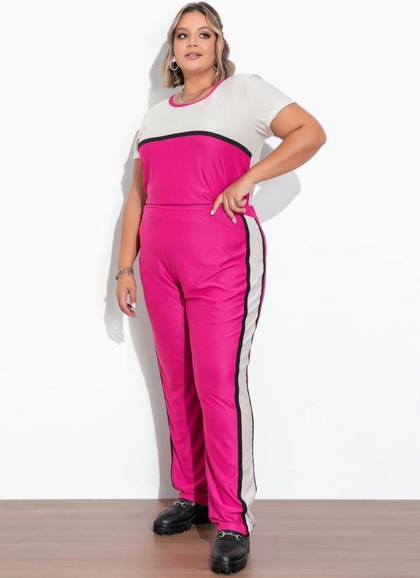 Imagem principal Conjunto Pink em Malha Crepe Plus Size Marguerite Marguerite