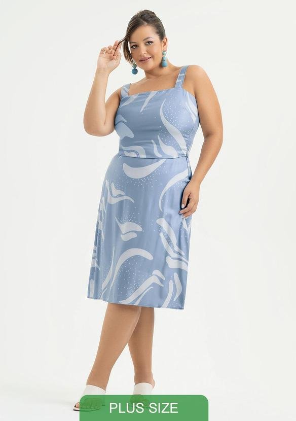 Imagem principal Conjunto Plus Size em Viscose Azul Claro Cativa Cativa