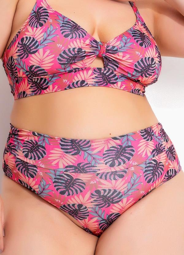 Imagem principal Calcinha Biquíni Folhagem Pink em Malha Fria Marguerite Marguerite