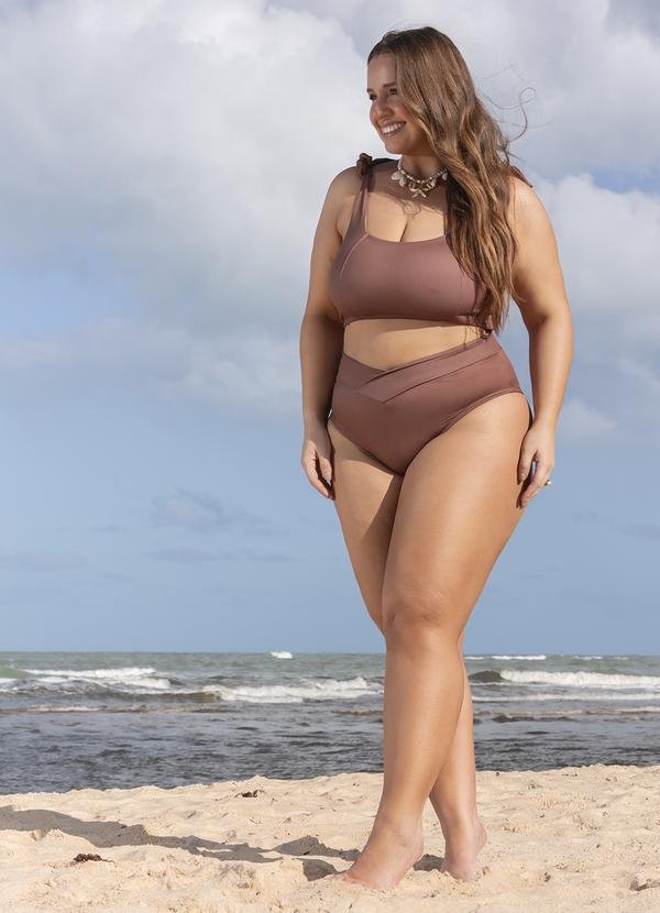 Calcinha Biquíni Marrom em Suplex