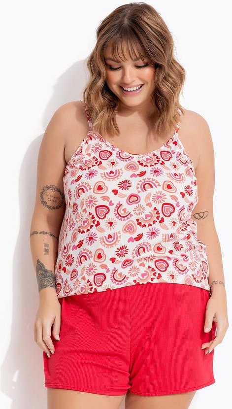 Imagem principal Pijama Corações em Malha Canelada Marguerite Marguerite