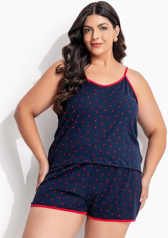 Imagem principal Pijama Corações Pequenos em Malha Suede Marguerite Marguerite