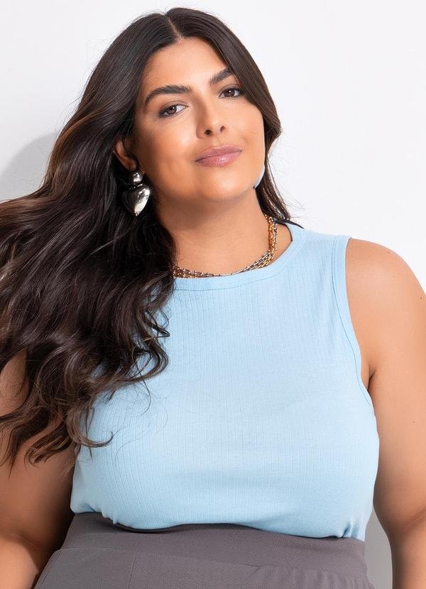 Imagem principal Blusa Azul Claro em Canelado Marguerite Marguerite