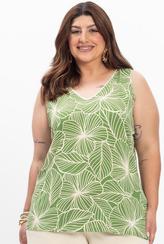 Imagem principal Regata Feminina Plus Size Verde Secret Glam Secret Glam