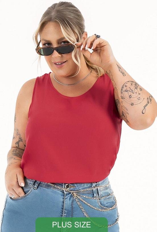 Imagem principal Regata Plus Size em Misturinha Vermelho Habana Habana