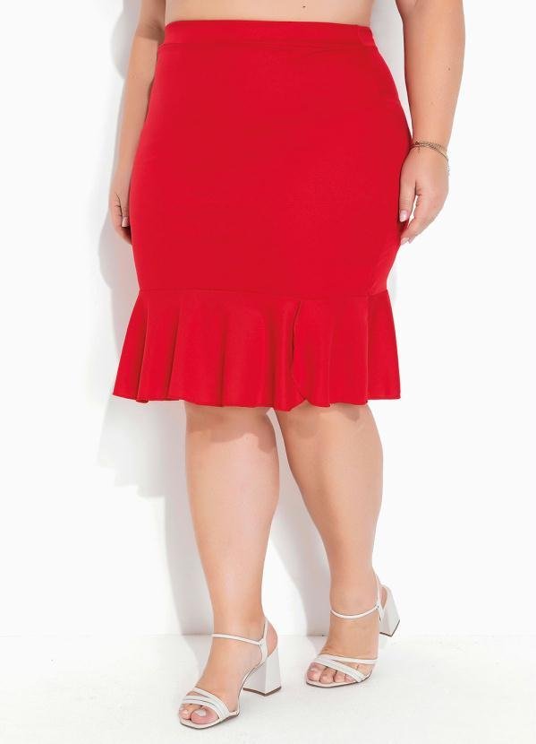 Imagem principal Saia Vermelha com Babado Plus Size Marguerite Marguerite