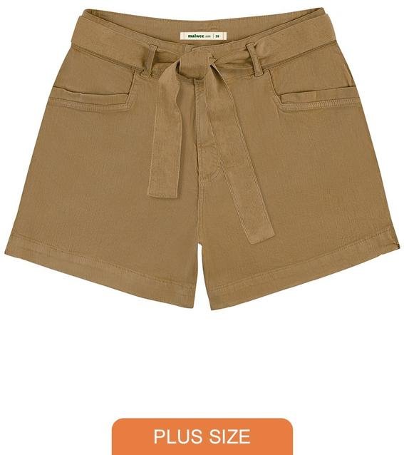 Imagem principal Bermuda Feminina Mom em Sarja PlusCáqui Malwee Malwee