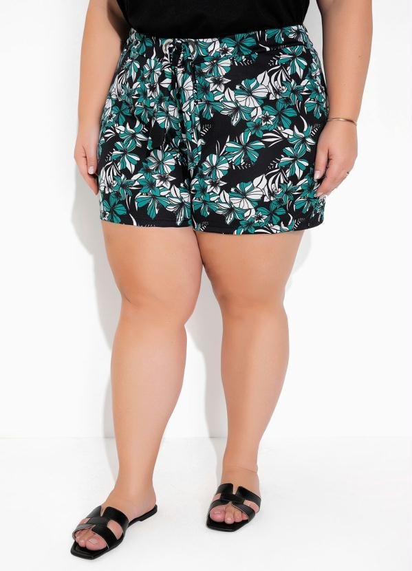 Imagem principal Short Floral com Ilhós e Amarração Plus Size Marguerite Marguerite