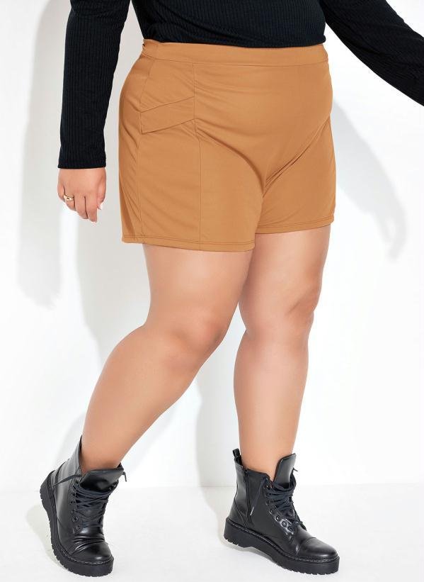 Imagem principal Short Marrom com Recortes nas Laterais Plus Size Marguerite Marguerite