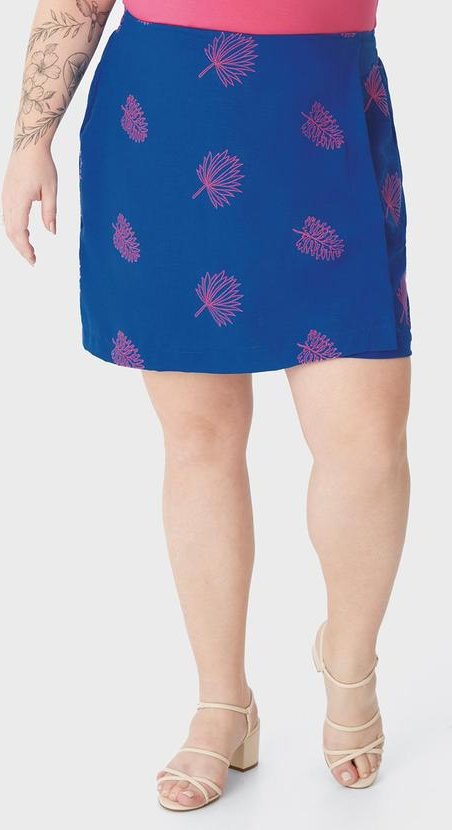 Imagem principal Shorts Saia Amarração Bordado PlusAzul Royal Malwee Malwee