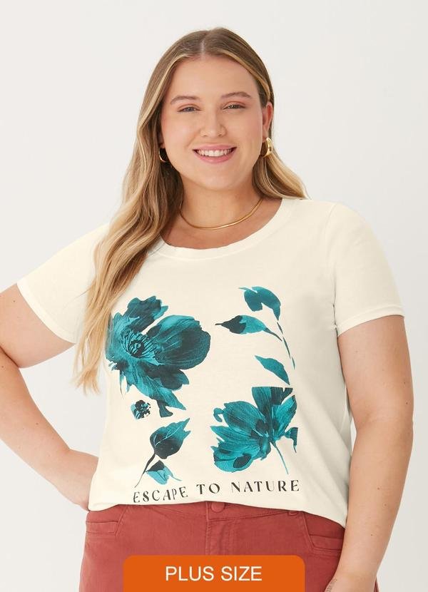 Camiseta Feminina Nature Plus Off White