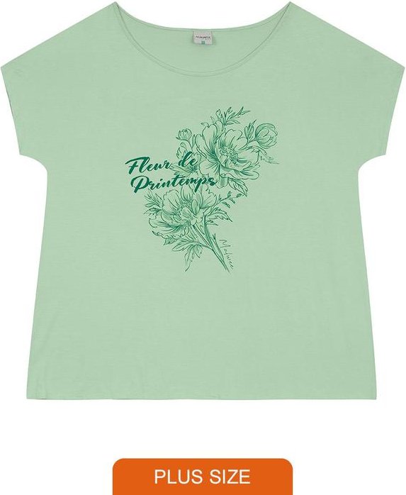 Camiseta Fleur Mullet Plus Verde Menta