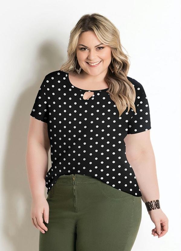 Imagem principal Blusa Póa Preta Plus Size Marguerite Marguerite