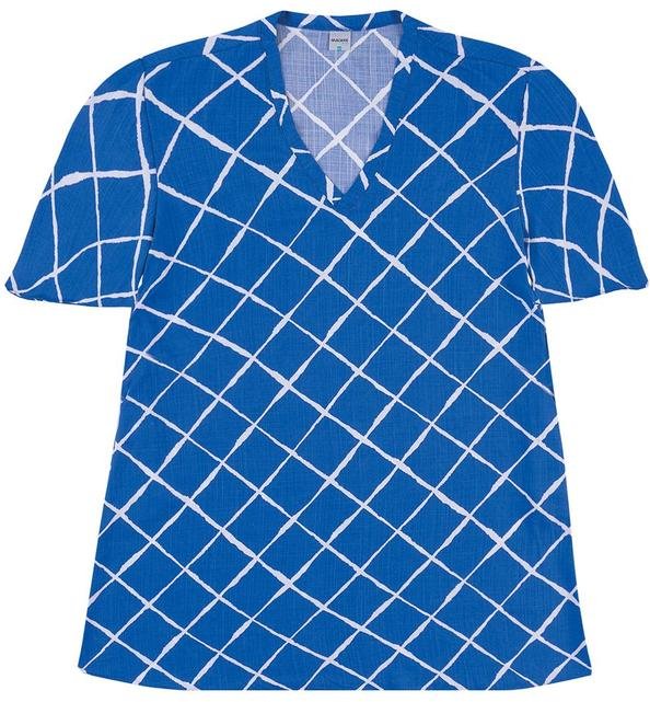 Imagem principal Vestido Amplo Xadrez em Viscolinho PlusAzul Malwee Malwee