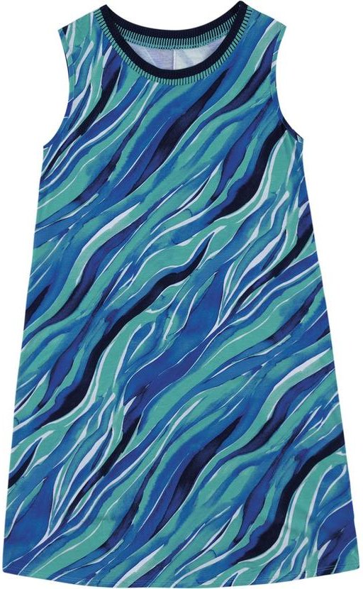 Imagem principal Vestido Curto Abstrato em Viscose Conforto Azul Malwee Malwee