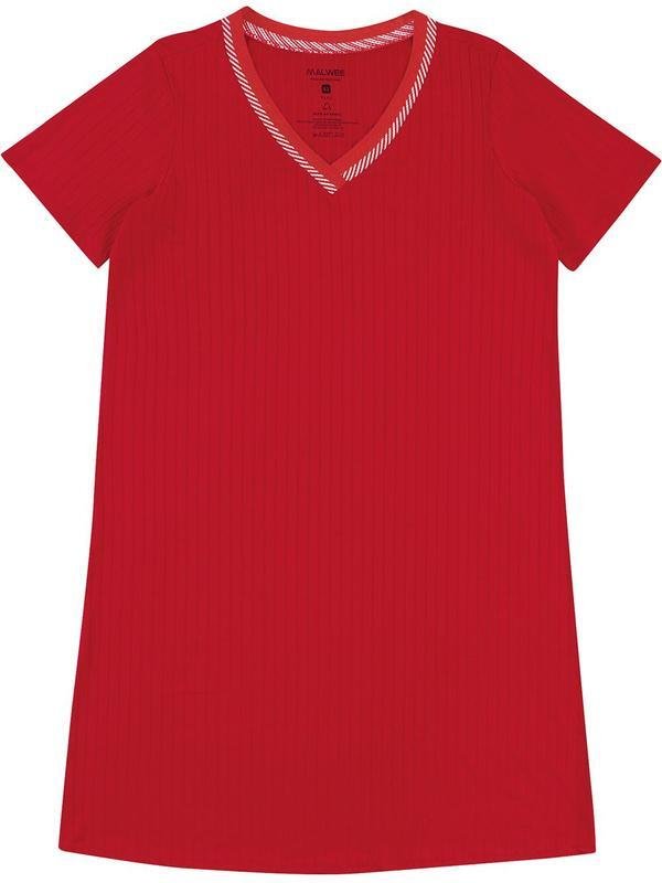 Imagem principal Vestido Curto Canelado PlusVermelho Malwee Malwee